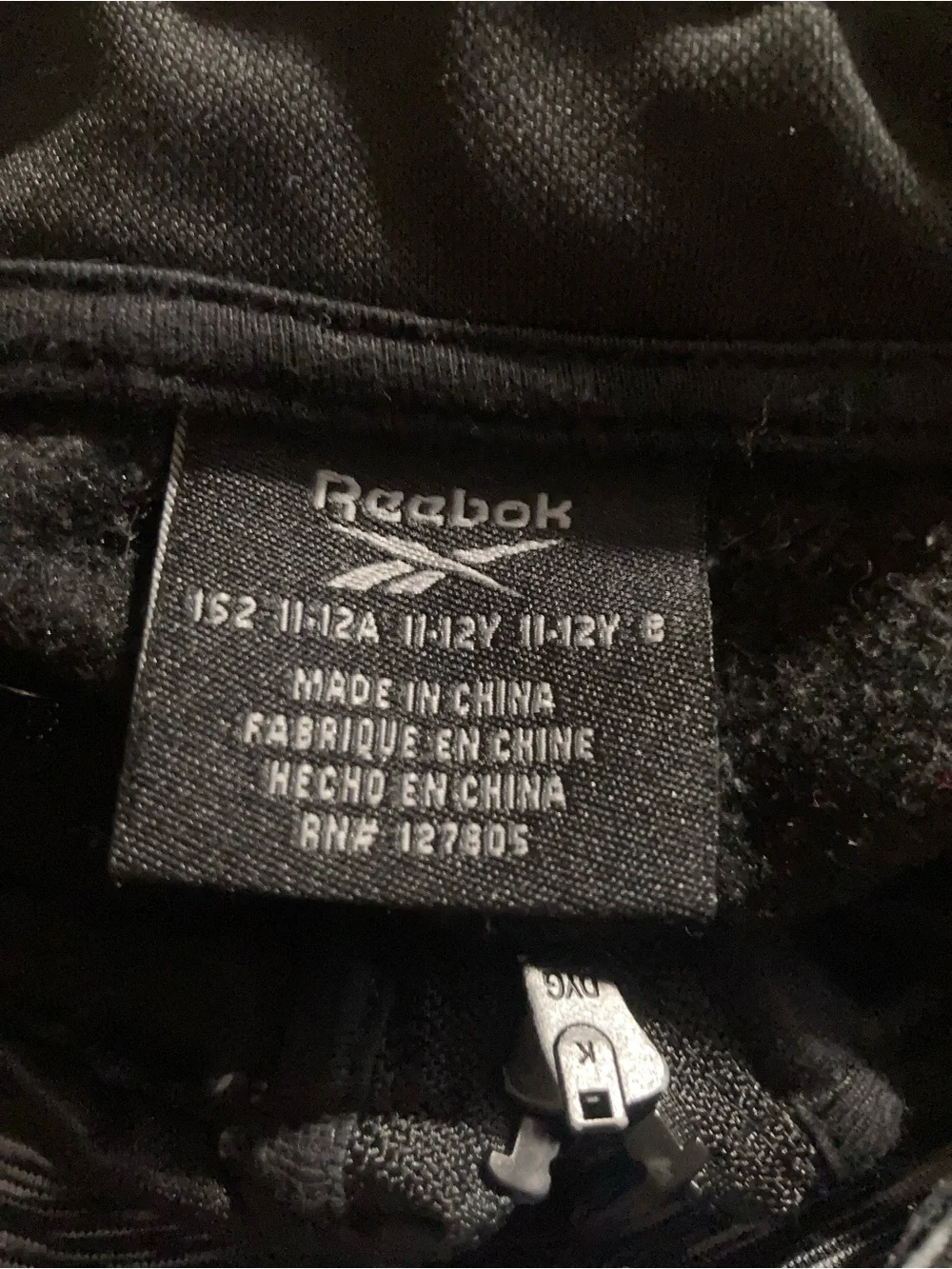 Reebok Black Kids' Full-Zip Track Jacket and Leggings Set Girls Size L 10/12